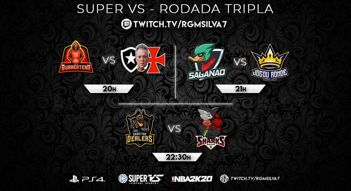 Rgmsilva7's tweet photo. Saaalve clã, mais uma rodada tripla hoje pela @SuperVSports 

Tudo a partir de 20H Estreia do @2Ksharkshooters , estreia do atual campeão Jogou Aonde!

@QuarenTeamBr @saganao2k @2kDealers @CoringasOs 

Vamo que vamo https://t.co/G4v9awZuId https://t.co/PuyV7riEWI