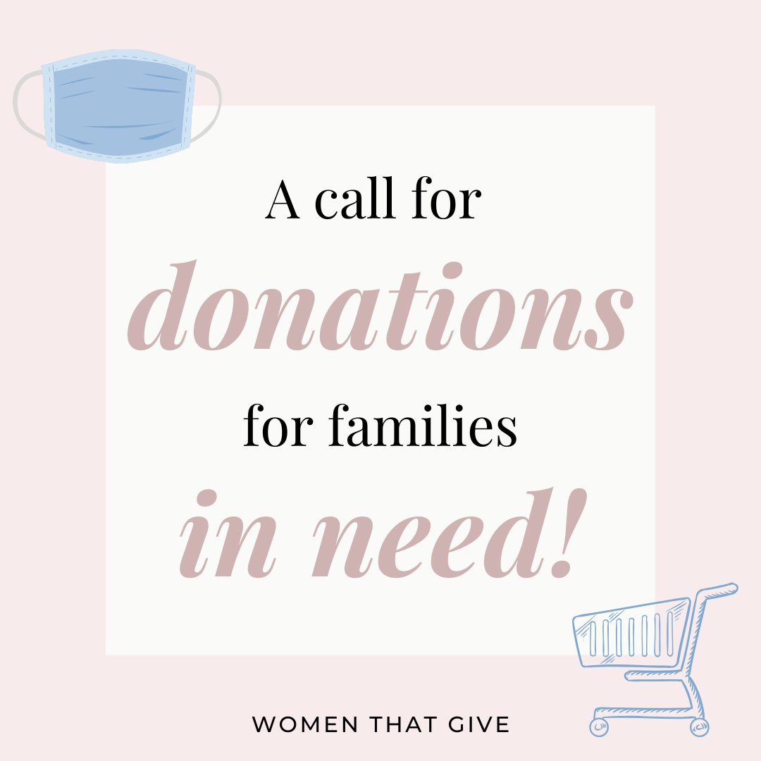 WomenThatGive1's tweet photo. WTG is asking for your help as we raise money and in-kind donations to support vulnerable members of our community. Visit the link in bio to make a donation or email womenthatgive@gmail.com to schedule a pick-up of items. Together we can bring relief to those in need 💕 #COVID19 https://t.co/Er2hmgi2Uw