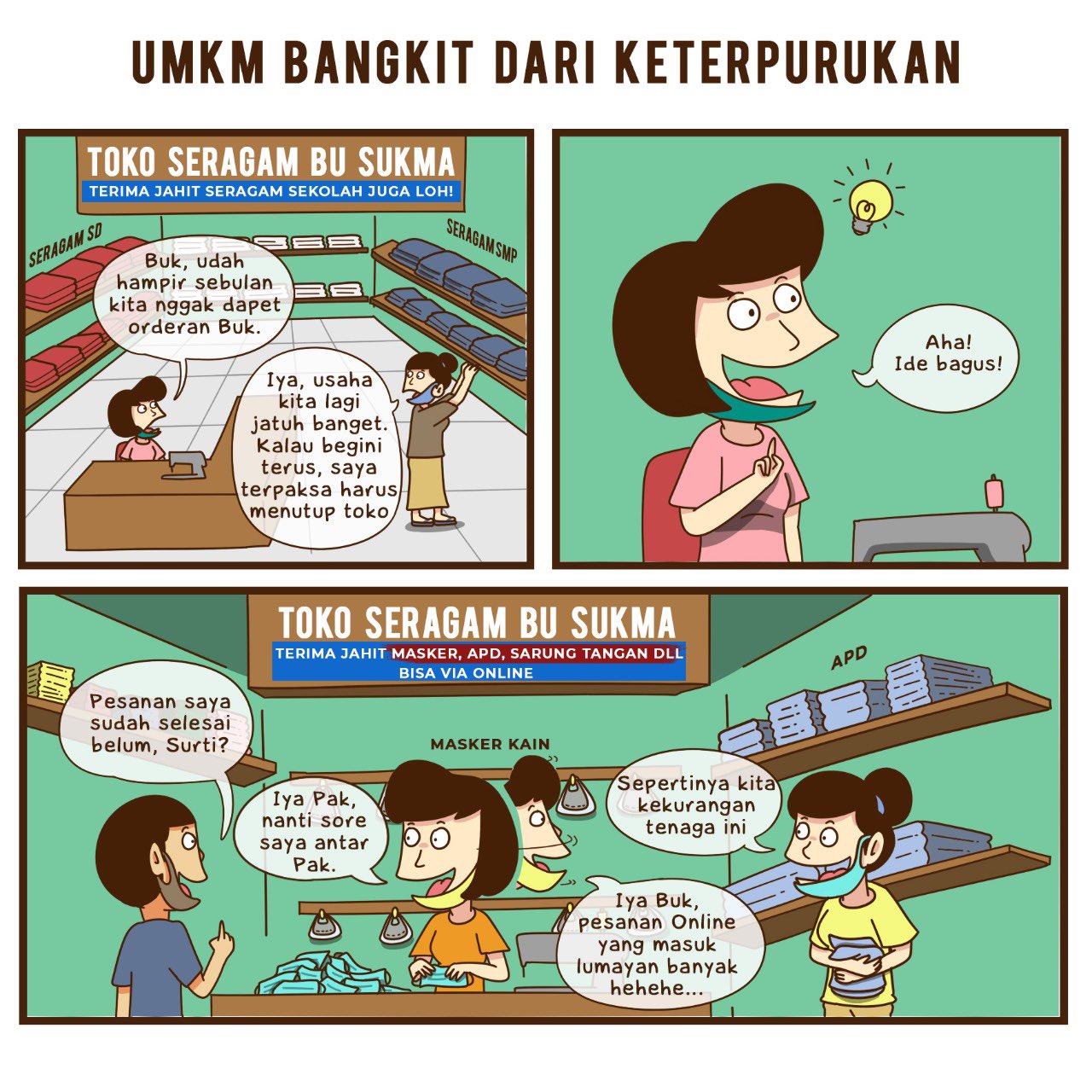 Dumdum on X: Komik ini sangat inspiratif ditengah kondisi seperti saat  ini. InsyaAllah Dimana ada kemauan, maka disitu akan ada jalan. Kondisi  pandemi ini memang harus memutar otak supaya tetep bisa cipta