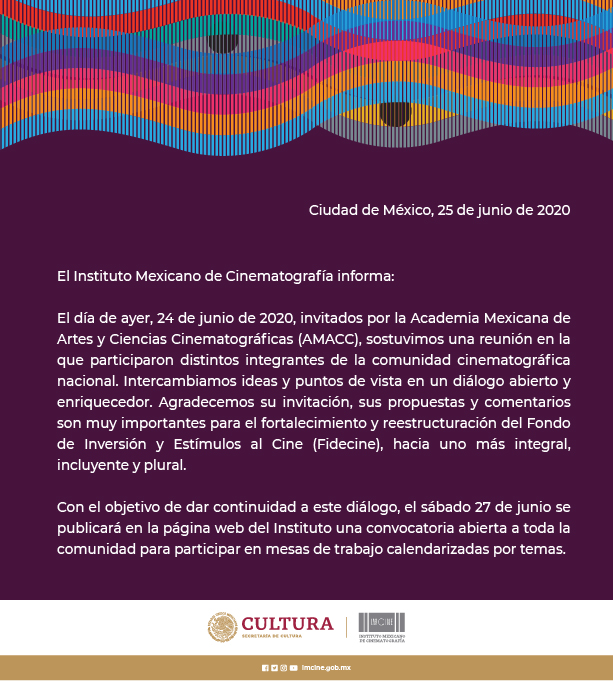 imcine's tweet photo. A la comunidad: https://t.co/4Jzq1IWPkx