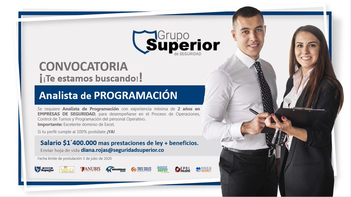 ¿Estás en busca de empleo y tu perfil se adapta a lo que estamos necesitando? 👩🏽‍💻o ¿Conoces algún amigo que esté en busca de empleo? 📲 ¡Te invitamos a compartir esta oferta laboral! Fecha límite de postulación 3 de julio #trabajosíhay #Superior #analista #programación #bogotá