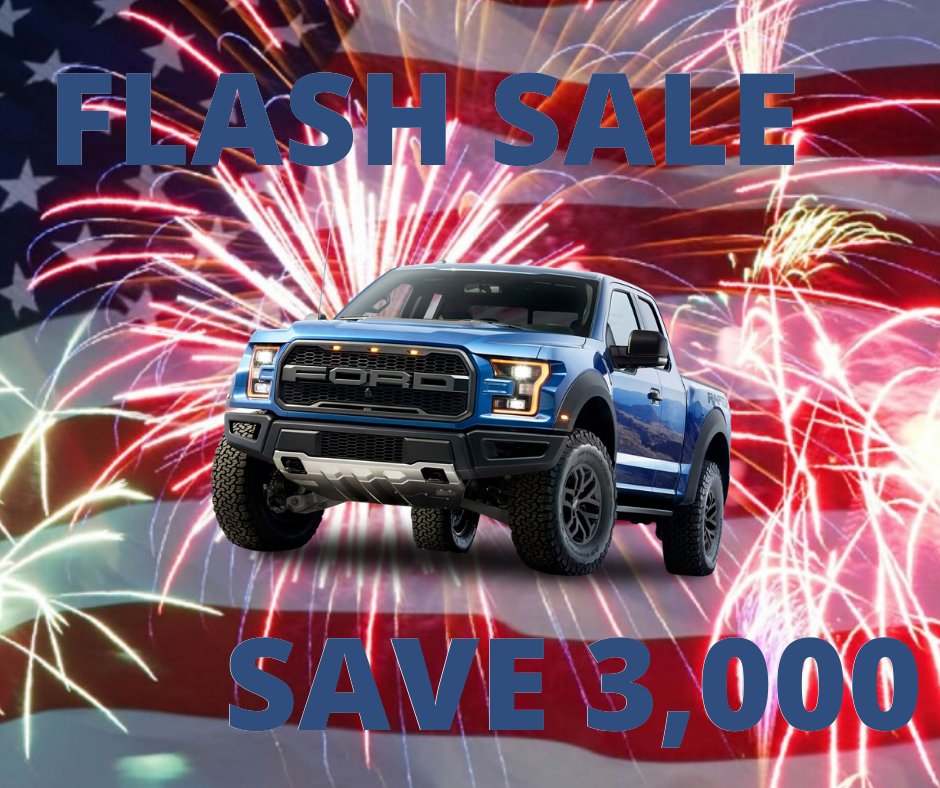 StiversFordBham's tweet photo. Save $3,000 on this 2019 Ford F-150 Raptor. 
July 3rd only from 12 AM - 4 PM.  Don't miss out on our Flash Sale next Friday. 

#AlwaysAdamson #AlwaysFamily #DiscoverYourFord https://t.co/fQ8aiE7VOh