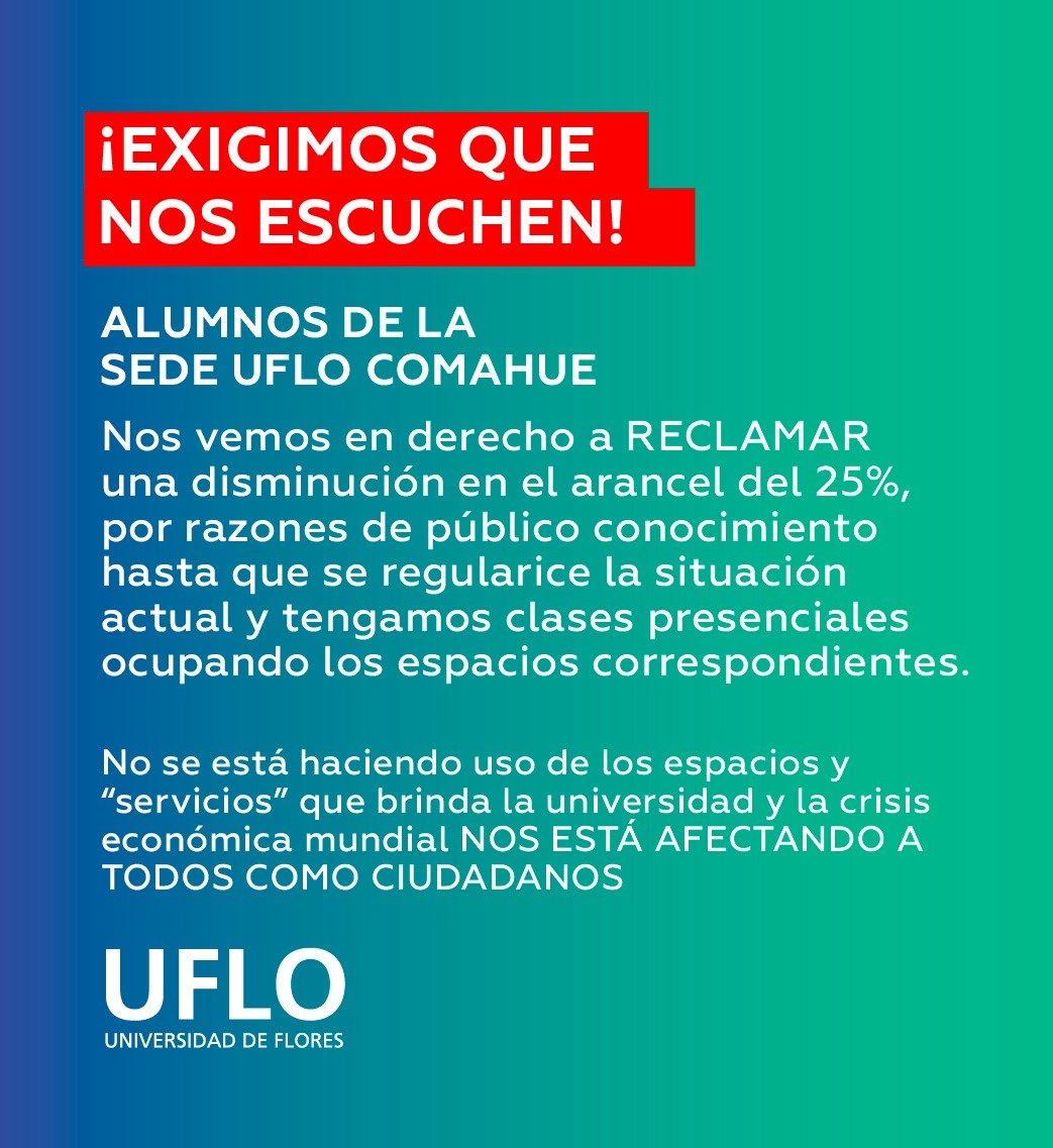 jxxnpr's tweet photo. #UFLOclientesnoestudiantes @EstudiantesUflo @UFLOuniversidad https://t.co/3R6gegFMQ4