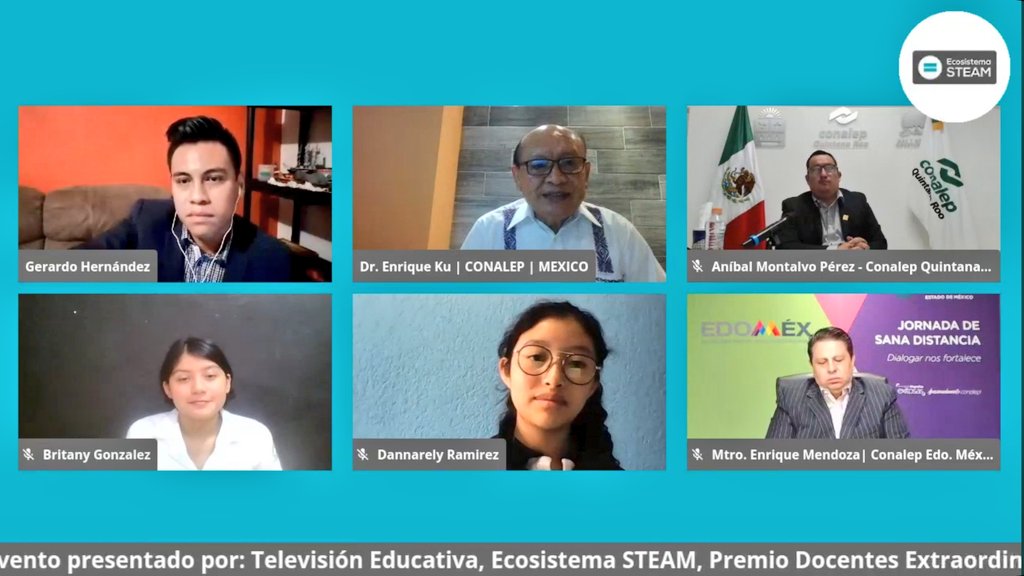 ConalepAtlaco's tweet photo. Atestiguamos el #SummitVirtualSTEAM con la intervención del Mtro. @Enrique_MenV, quien expuso las estrategias que @Conalep_Edomex ha desarrollado en torno a la metodología, seguido por Dannarely Ramírez, alumna del plantel que compartió su experiencia en el campo tecnológico. https://t.co/wuN9rNFv3l