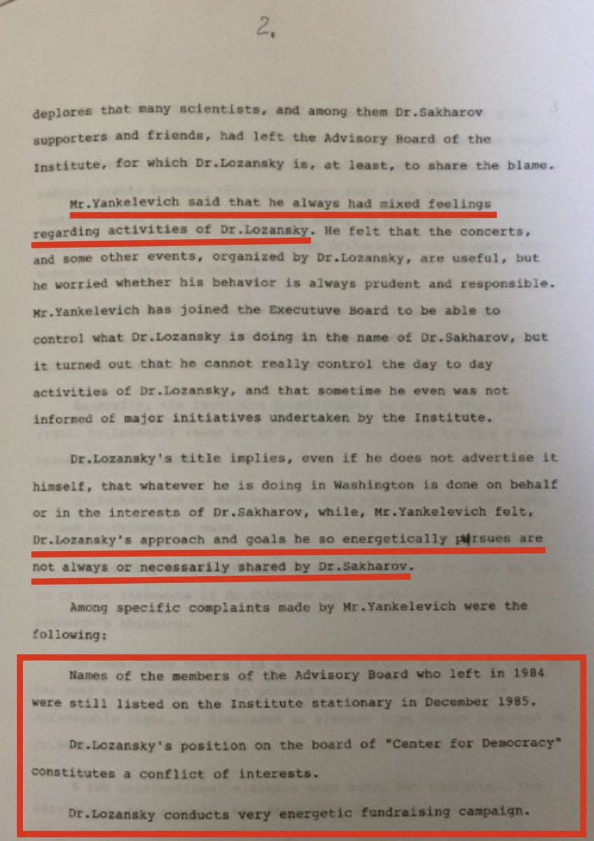 EreaAndrzej's tweet photo. 16. W 1983 #Lozansky zakłada Instytut Sacharowa, a do jego struktur angażuje szereg prominentnych nazwisk.

To dla niego sposób na rozbudowanie sieci kontaktów i pozyskanie ogromnych funduszy.

Ludzie z otoczenia Sacharowa reagują nieufnością: Lozansky wiąże się wyłącznie z GOP. https://t.co/uuMGMwG9KW