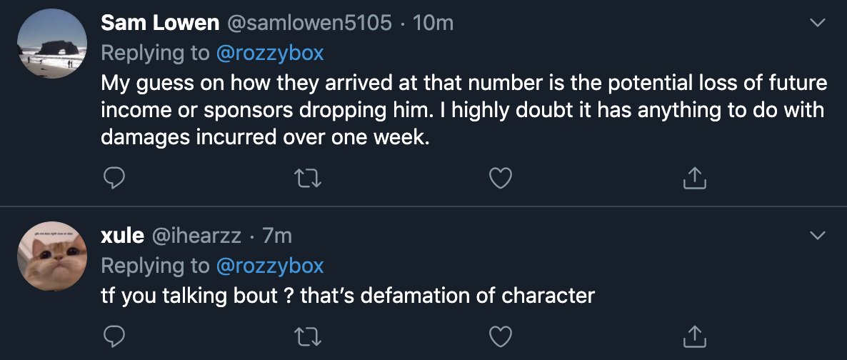 suing for $20 million for ""defamation of character"" when we've watched *actual rapists* ascend to many positions of power is a load of horseshit.my point is that survivors rarely ever see this kind of support in pursuing justice, and even more rarely attain that justice.