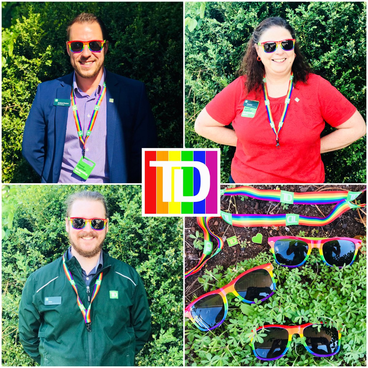 Happy Pride Day from our @TD_Canada  Bedford Team !  #Foreverproud #CPBPrideDay #TheReadycommitment ❤️🧡💛💚💙💜#ToujoursFiers 🌈 @marlarsmith @carlalynnesala  @AnnJMacKenzie @AndyDixon_TD @oiclet @StephTennant26 @olliver_td @mariomvuotto @steveyms @GrantMinish_ME
