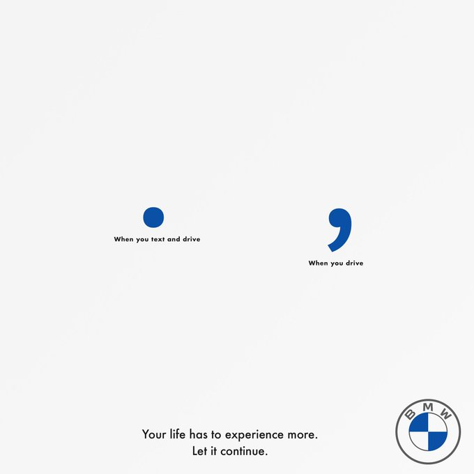 #mktg2020,  no envíes mensajes de texto y manejes. <a href="/BMWARGENTINASA/">BMW Argentina</a>