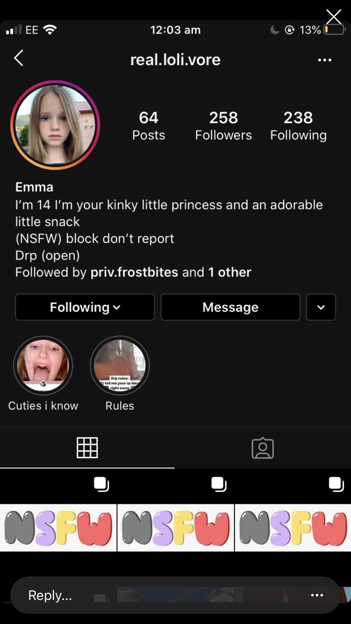 elefire grey on X: Hey @instagram want to explain why child pornography  isnt against you community guidelines? t.coCJKAHqXldR  X