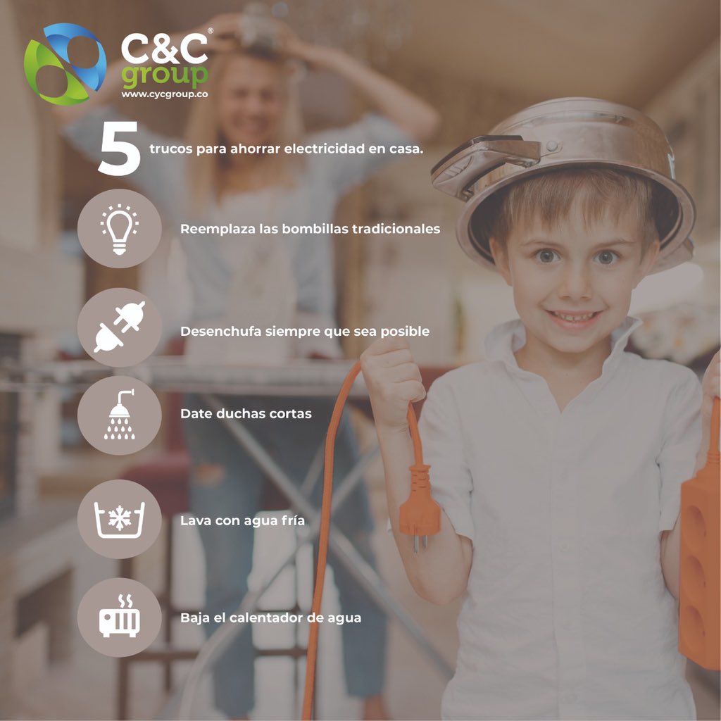 cycgroupco's tweet photo. #optimicemosjuntos
Ahorrar energía en casa es muy fácil, solo sigue algunos trucos y hábitos junto a tu familia, para optimizar los gastos de tu hogar.
¿En tu casa cómo ahorras?
#cycgroup #cali #ahorro #electricidad #ahorroencasa https://t.co/JBxRxXjwMB