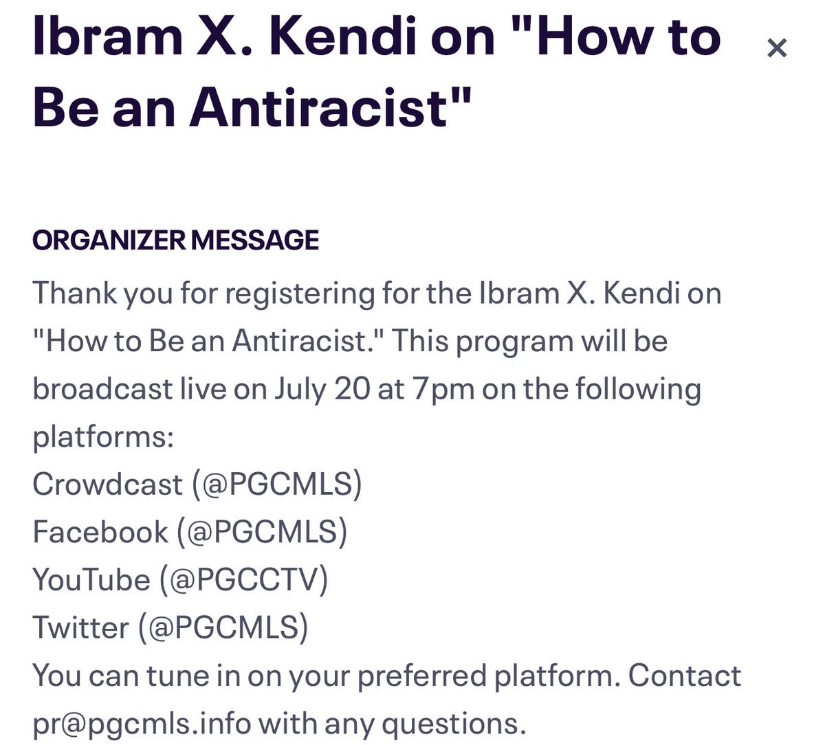 Register for How to Be an Antiracist with @DrIbram on Monday July 20. eventbrite.com/e/ibram-x-kend… #antiracism #socialjusticeeducation