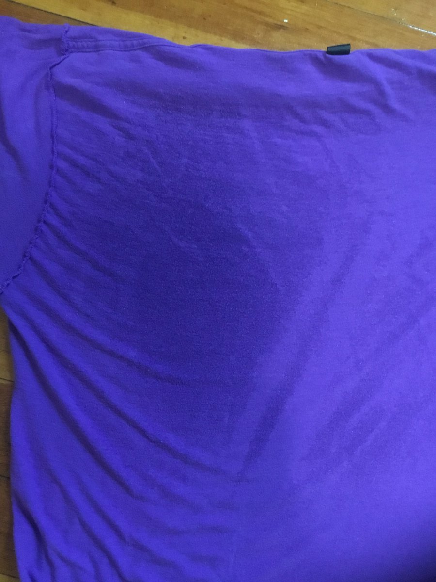 “after” photo of considerably less wrinkly shirt 