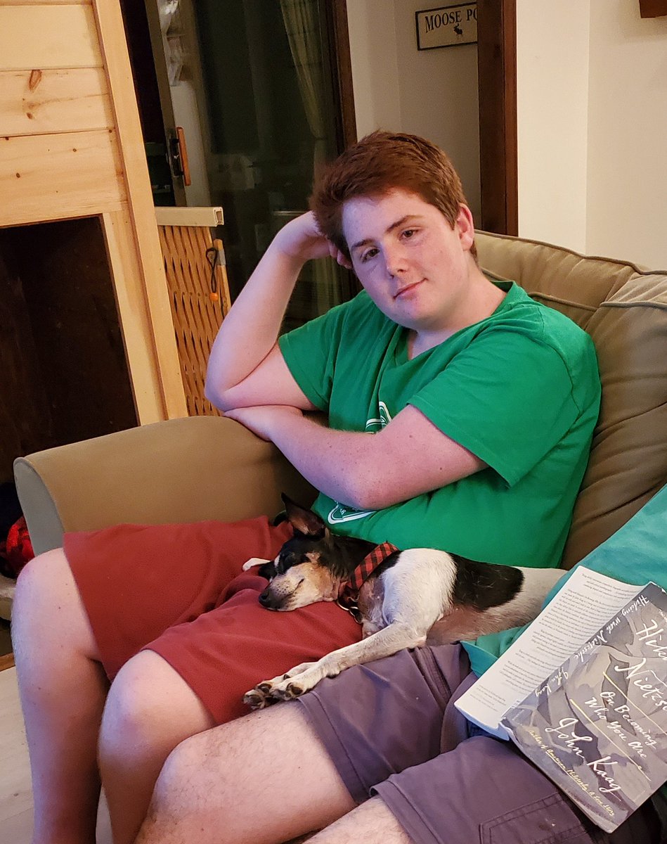 Lake life leaves Trixie tuckered out every night,  lol.