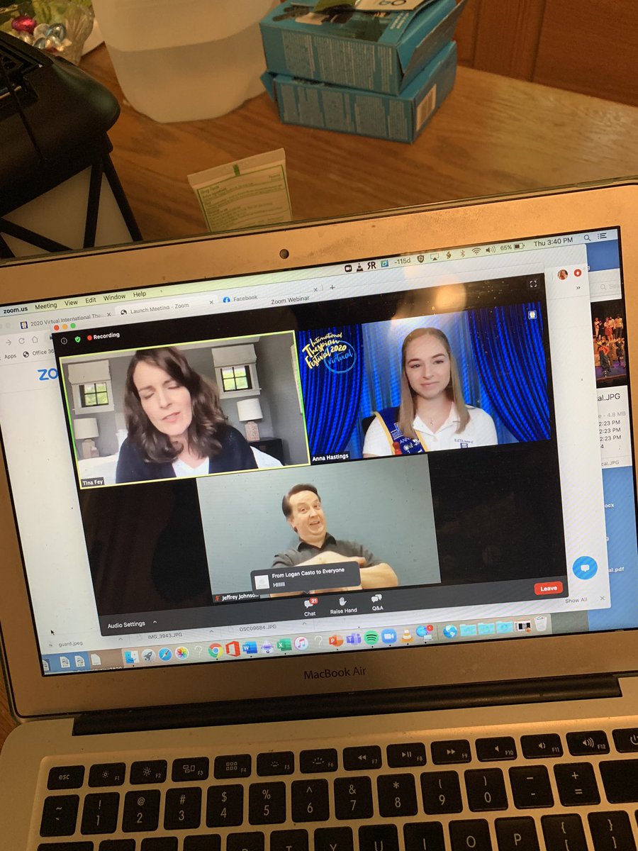 BurkeTheatre's tweet photo. Live with #TinyFey ! #ThesFest20 https://t.co/eOK0APeKG8