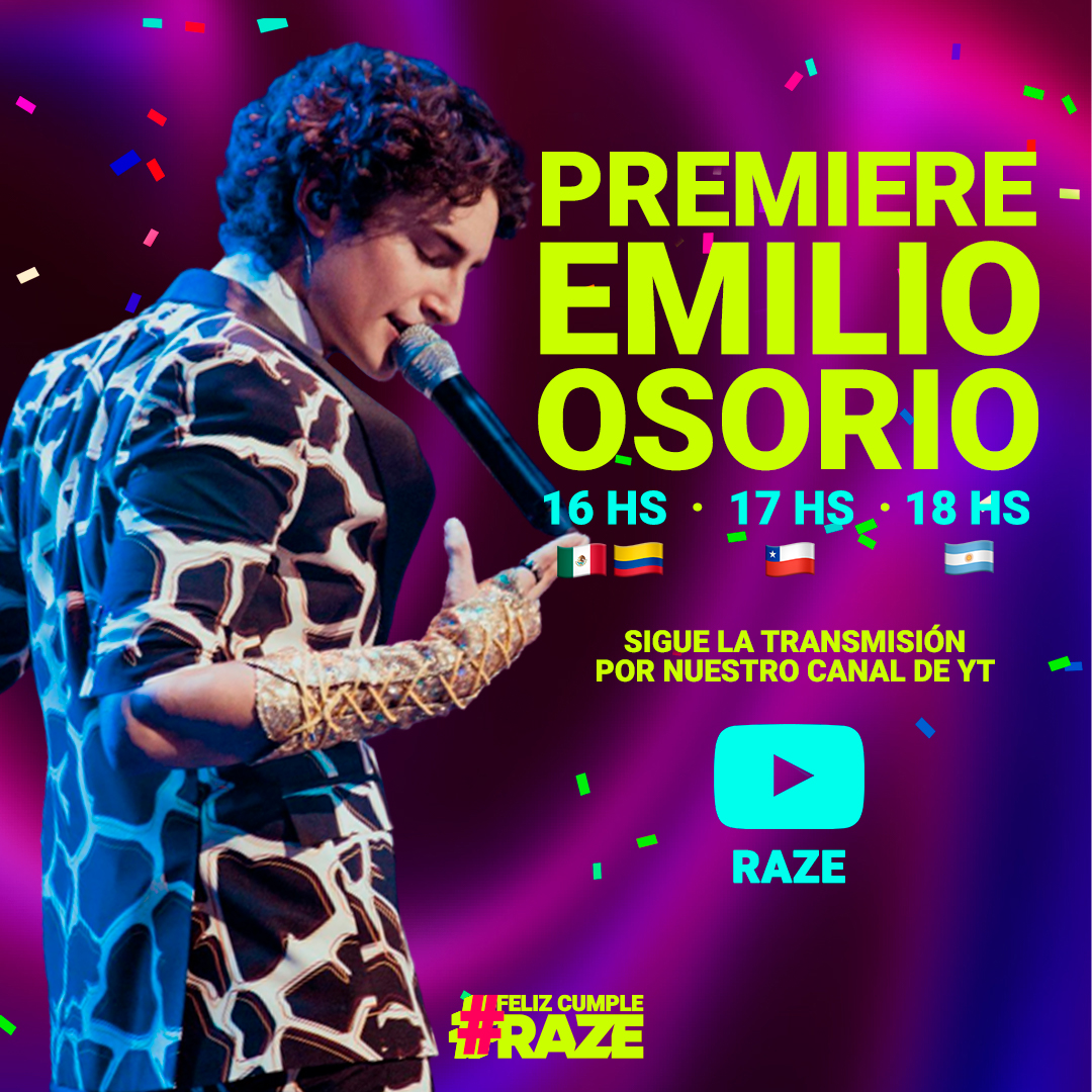 razeofficial's tweet photo. YA LLEGA EXTRENO EXCLUSIVO con @mailomarcos 🆕🚨 con una sorpresa incluida y muuuuuchos secretos revelados 🤣🤭. 6 hs 🇲🇽🇨🇴 17 hs 🇨🇱 18 hs 🇦🇷 en nuestro canal de YouTube. #FelizCumpleRaze EMILIO EN RAZE https://t.co/bYSfjvLMqx