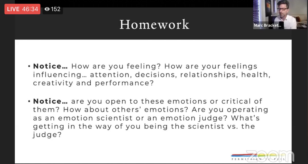 Day 2 of our #PermissionToFeel book study was enlightening and reflective!  As I complete the “homework” this week, I aim to become more of an emotional scientist with a growth mindset of being curious, open, and in learner mode.  #d25Permission2Feel