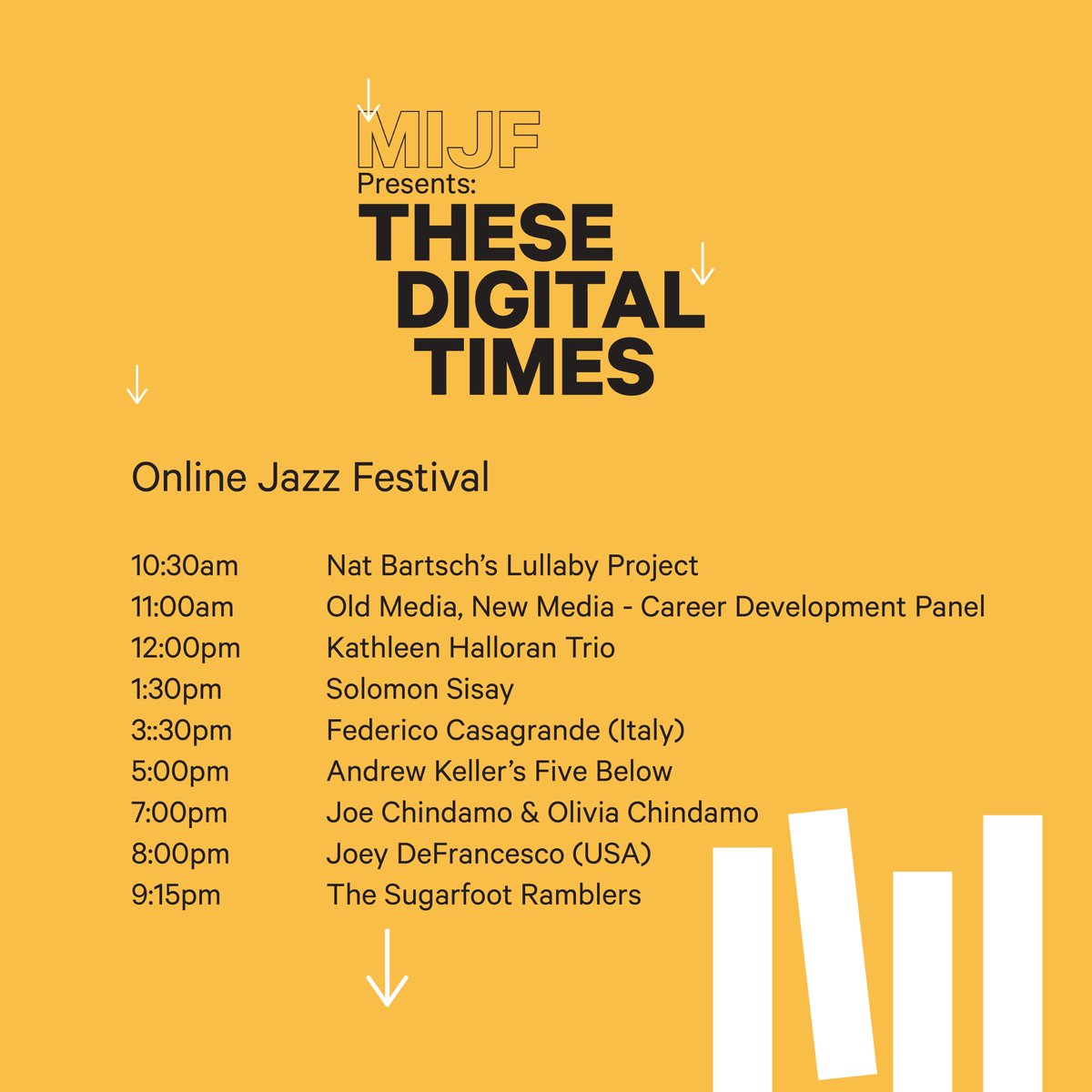 MelbJazzFest's tweet photo. Tomorrow is going to be massive! Head to https://t.co/5ShGEba1SE to find out how to watch, when to watch and who to watch 🎉

#thesedigitaltimes this Saturday thanks to the Vizard Foundation @creative_vic @cityofmelbourne , @usconsulatemelb , @auspost . https://t.co/jeuF6AtP0V
