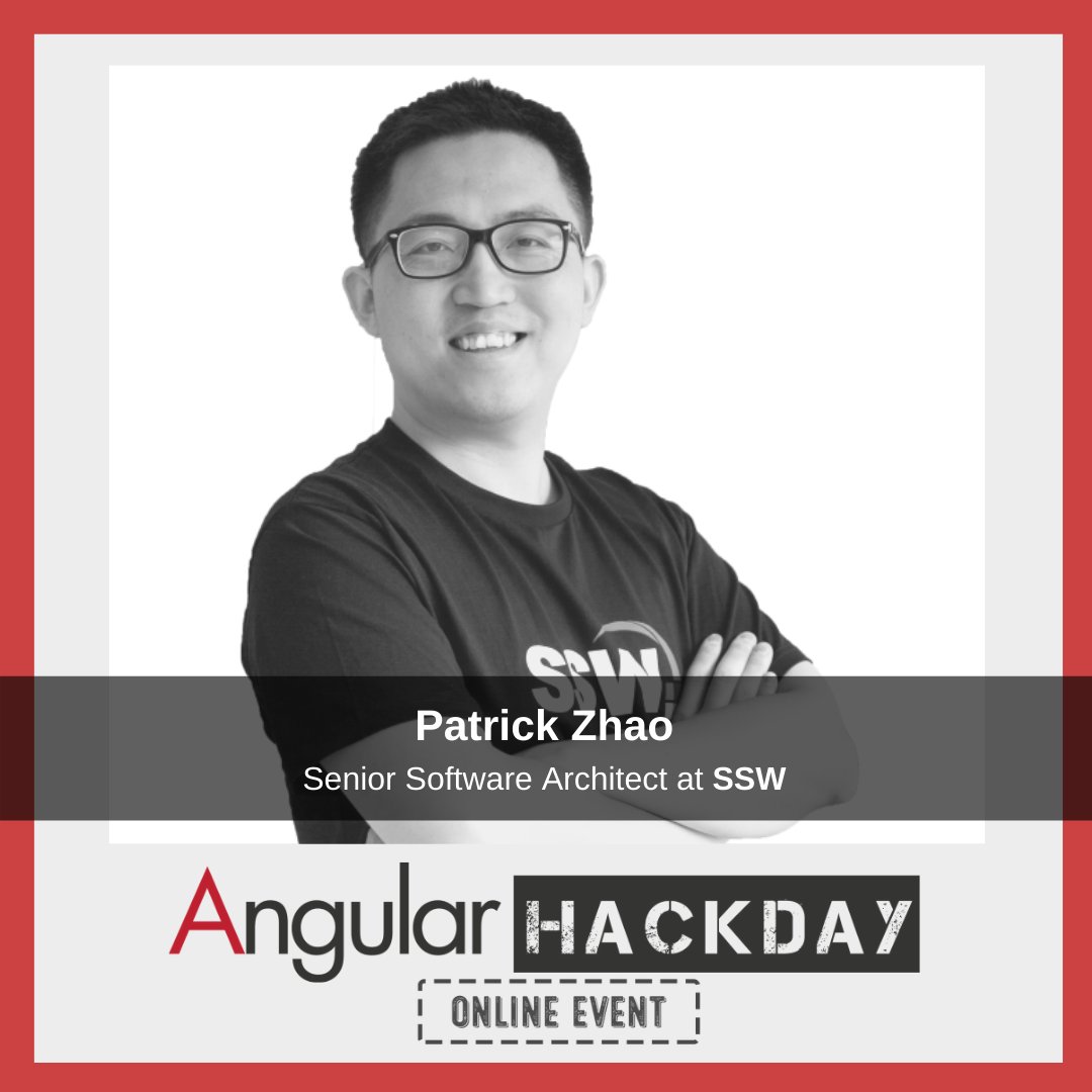 AngularHackDay's tweet image. Meet Patrick Zhao (@paladinapay)! Patrick is an SSW Software Architect and has 6+ years of experience in the FinTech industry. Don’t miss the ONLINE #AngularHackDay on Sat 27/06: angularhackday.com #Angular #AngularDevelopment