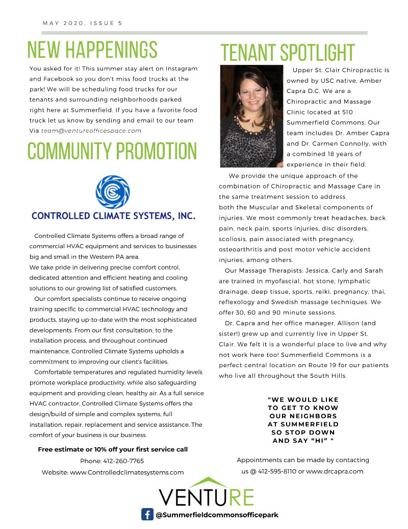VentureREpitt's tweet photo. Summerfield Commons Office Park June Newsletter - https://t.co/zwIJFlf3pm https://t.co/PLvnFCwKcS