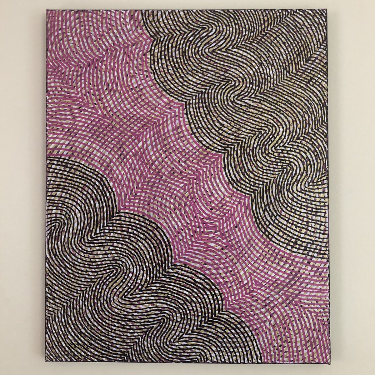 OmniaSolArt's tweet image. NILE 16x20” painting on canvas. $200 or best offer. Dm if interested.

#opart #kineticart #psyart #linepainting #automaticpainting #moire #moirepattern #moiré