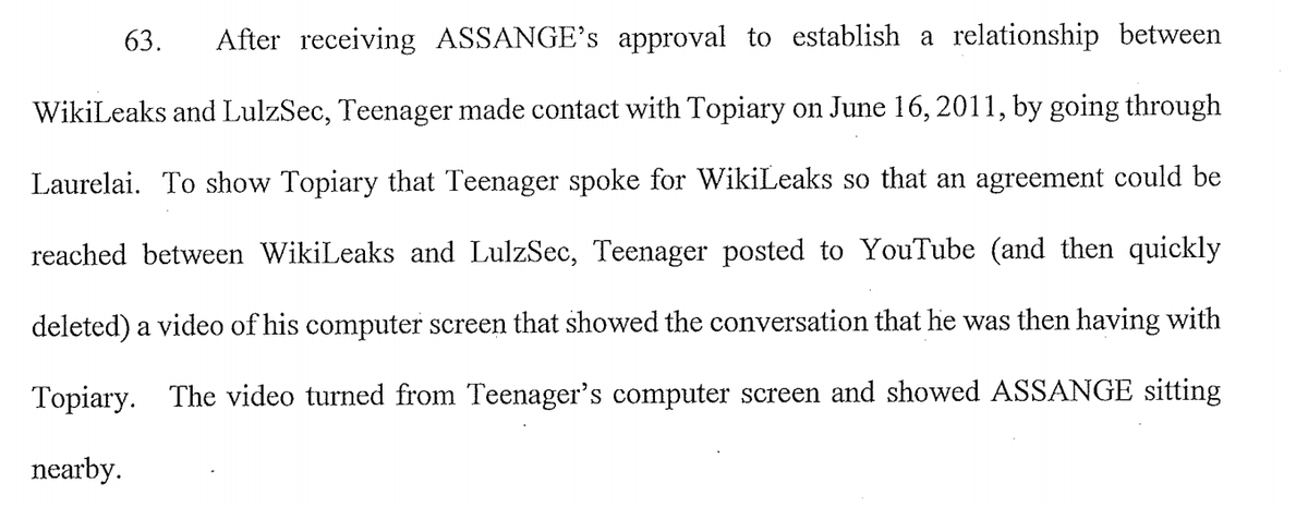 Prosecutors claim Assange "approved" establishment of a "relationship between WikiLeaks & LulzSec." Siggi made contact on June 16, 2011. However, Wired reported, "Thordarson decided to approach members of LulzSec hacking gang & solicit them to hack Icelandic govt systems"