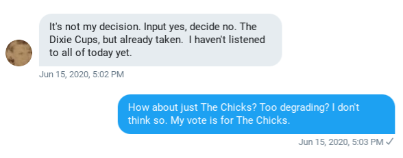 jlwn111's tweet photo. @CNN Hello?! I invented this name. Do I get any credit? Might be nice! #NatalieMaines #DixieChicks @TMZ @Variety
@lbimanagement @THR @TheClearCider @NiceChadDahc @ElisaJordana @1NatalieMaines @thechicks @PerezHilton @sternshow @kleenex2020 #GASLIGHTER #BEforlove @HeadCountOrg https://t.co/6xiiwaNG3J