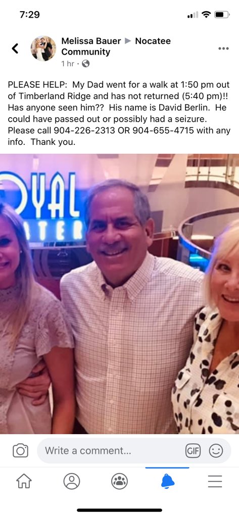 NOCATEE: $10,000 reward if found tonight from Firehouse Subs. Please share and if you’re able, please look for him.