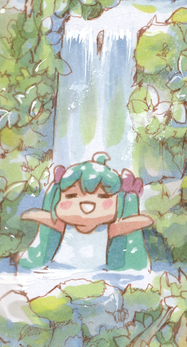 初音ミク 「LIGHT SHOWER
    ¶(⁄•˅̮•∖)⁋ 」|MayoRiyo まよりよのイラスト