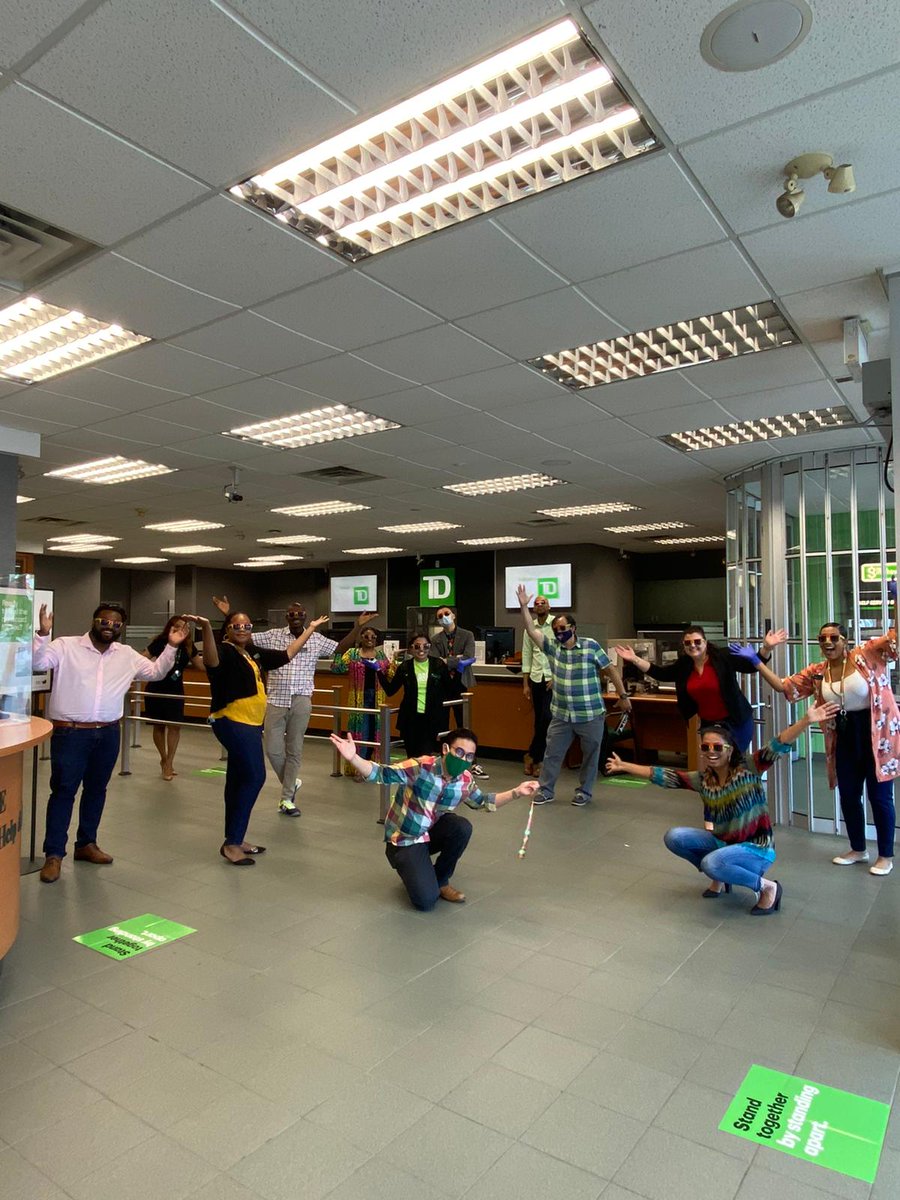 TD at Port Union proudly celebrating Pride Month! 🏳️‍🌈 Stronger Together by Standing Apart. <a href="/GerardDinneen/">Gerard Dinneen</a> <a href="/scott_belton/">Scott Belton</a> #TDReadyCommitment #CPDPrideDay #ForeverProud