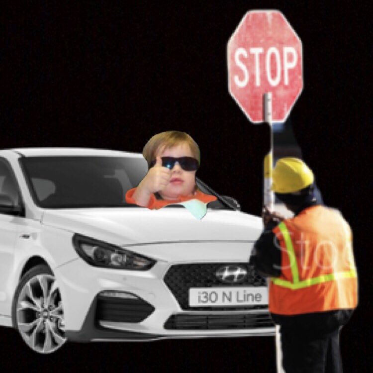 somepostsimade's tweet photo. Nobody:

Me passing a construction worker guiding traffic: https://t.co/rlhT1kiQ2y