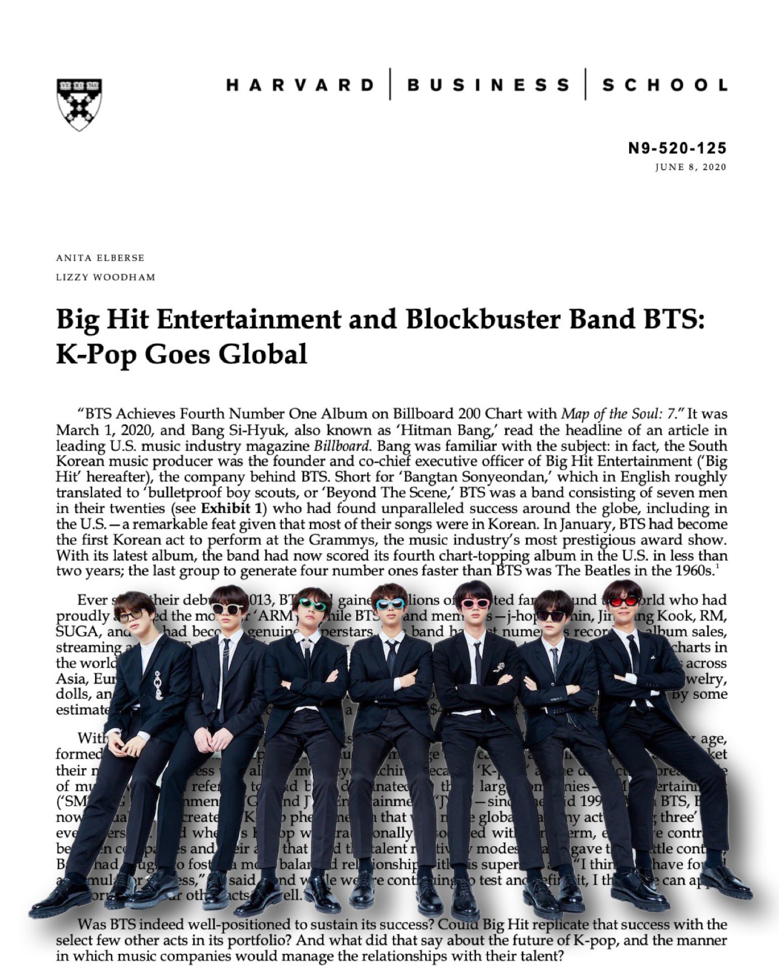 Bangtan Scholars Big Hit Entertainment Amp Blockbuster Band Bts K Pop Goes Global By Anita Elberse And Lizzy Woodham It S Available For Purchase Here T Co Qio39q3lax Anitaelberse Bts Bighit Bighitent Harvardbiz