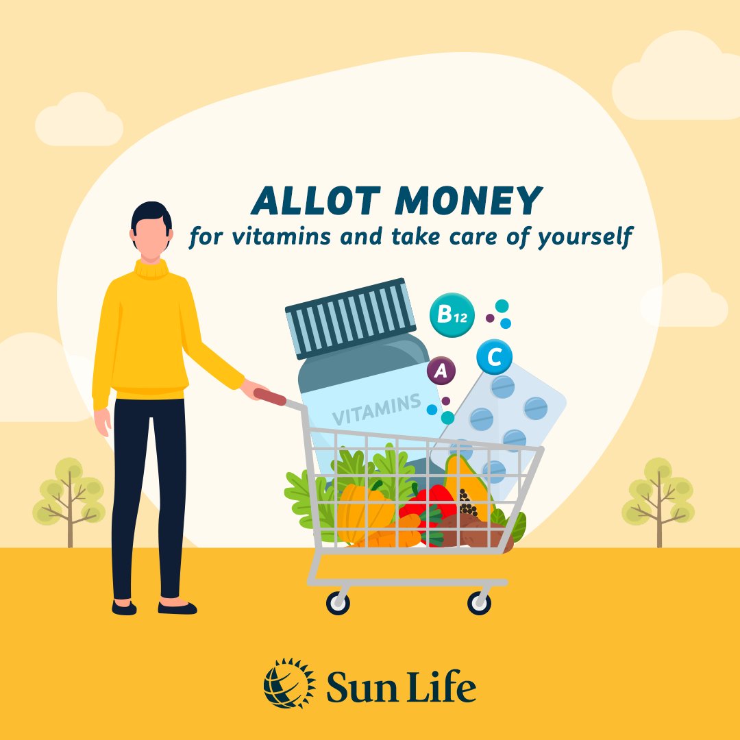 SunLifePH's tweet photo. It is important to take care of both our finances and health. One way is to prioritize spending for what's important, and a part of it is using your money to take care of your health. See more tips to save more during a crisis here: https://t.co/pIbLTA9F99 #LifeGoals #BrightTips https://t.co/UD611KBZEE