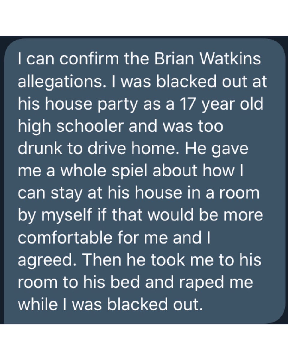 AbusersMemphis's tweet photo. TW: Rape
This is the second allegation against Brian Watkins @/ the_brian_watkins https://t.co/VzSOMSqmQn