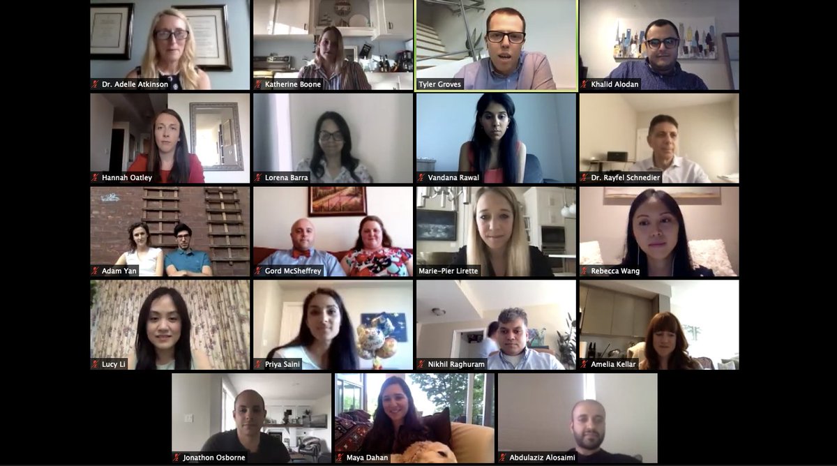TylerMGroves's tweet photo. @DrJFriedman @AtkinsonAdelle @UofT @SickKidsNews Such an amazing group I'm honoured to be a part of! :) Here is a photo once more had their cameras on! https://t.co/yrjqUtDU8E