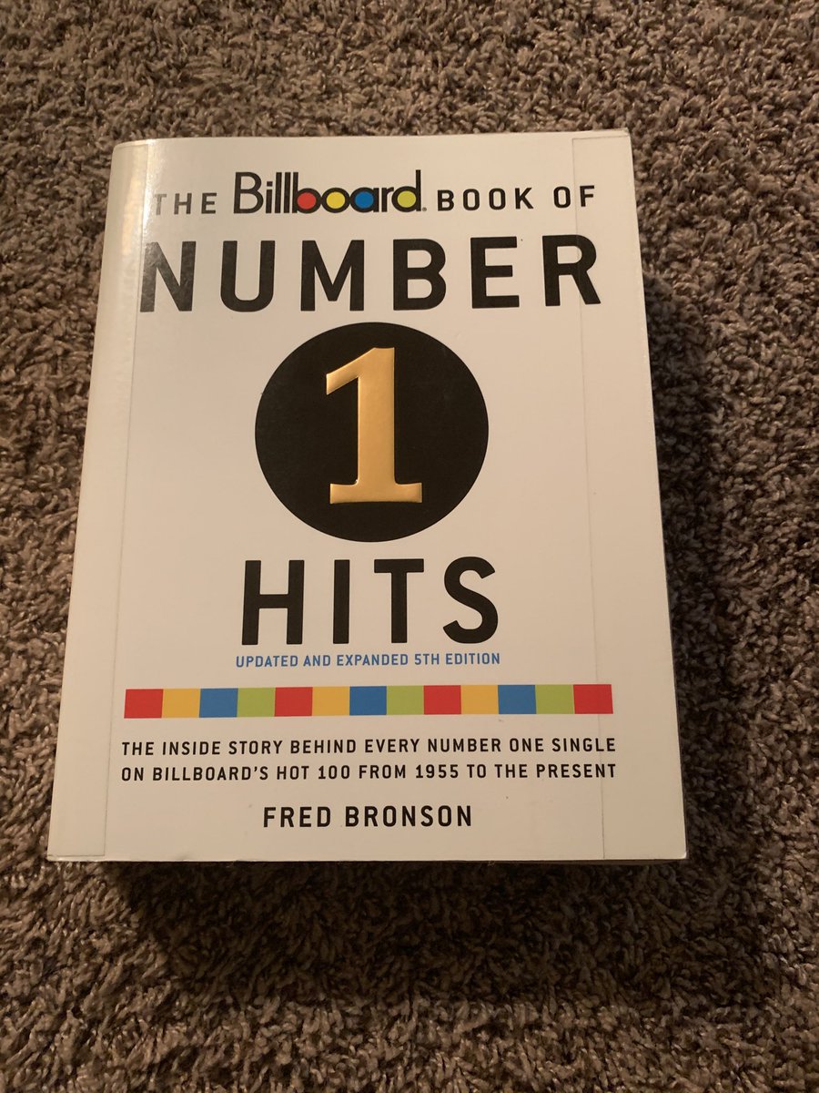 This is probably gonna turn into a thread. I bought this book at an antique store last weekend- it’s a book cataloguing every song that hit #1 on the Billboard Hot 100 between its inception and mid-2003 (when it was published) with a nice little one page write up for each song.
