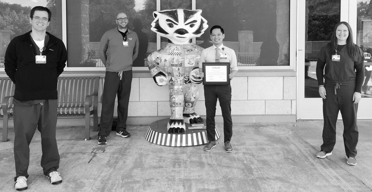 Done with ID PGY2...Whew! Now on with the new! 
Congratulations and thank you <a href="/jeffcu28/">Jefferson Cua</a> 🥳! Best wishes in your new career🤓🦠💊. <a href="/UWHealth/">UW Health</a> ID #pharmacist preceptors: <a href="/LucasTSchulz/">Lucas Schulz</a>, Brian Buss, <a href="/KatieCinnamon/">Katie Cinnamon</a> (pictured) and <a href="/Warren_E_Rose/">Warren Rose</a>, Jill Strayer (not pictured)