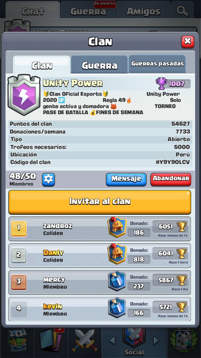 #ClashRoyale Noticia
Estamos dando premios gemas y torneo con pase de batalla para participar solo debes seguir los requisitos :

Tener nivel 12 torre del rey
Tener copas mínima 5.200 🏆
Tener guerra 50 mínimo
Ser activo en los competitivo 

RT y FAV Please