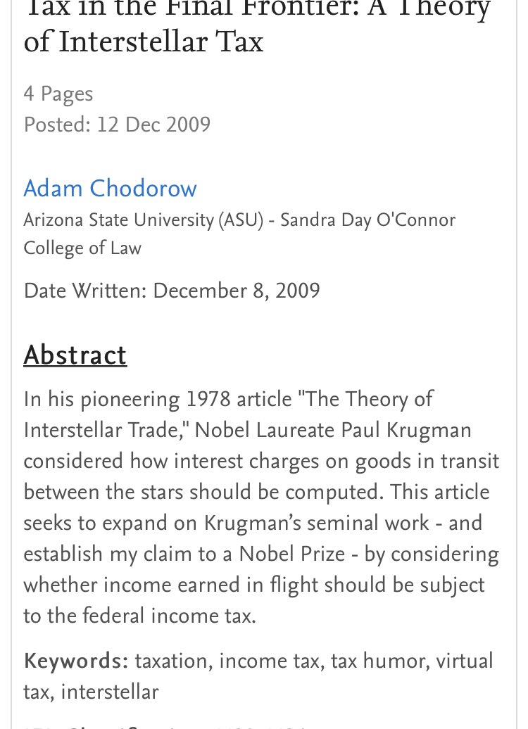 Here are some more works in this vein, specifically concerning economics, including a famous entry by Krugman. Several of these are written purposefully tongue in cheek, while others try to be serious.