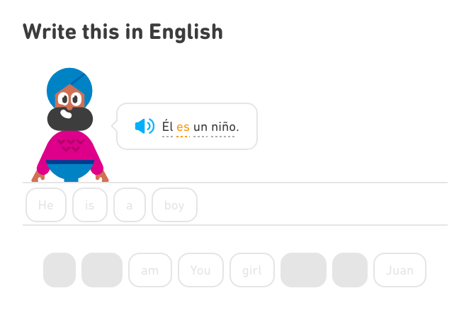 I know it's only lesson one but I feel like <a href="/duolingo/">Duolingo</a> is trying to trick me. That's no boy!
