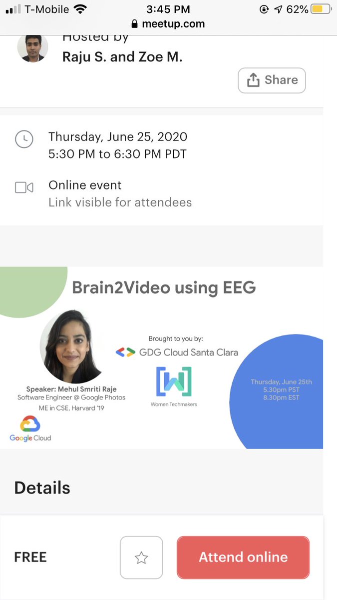 mehulsmritiraje's tweet photo. Greatly enjoyed talking about my BCI research at #gdgsantaclara
Also enjoying getting out of pyjamas for a change and dressing up during the lockdown 😅
#womenintech #womeninai #aitalks #techtalks #braincomputer #mitmedialabs #harvardseas #bciresearch #humanbrain #cognition https://t.co/31GatGbuEC