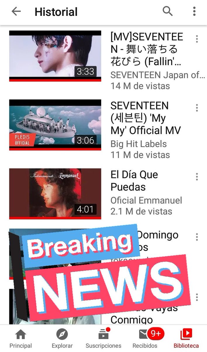 smilensvt's tweet photo. Tuve que salir de mi casa, el celular de alguien estaba cerca y pues... Qué bonito se ve #SEVENTEEN entre Mecano, Emmanuel, José José, los poderosisimos Tigres del Norte y entre los videos que le gustan, de casualidad están #Left_n_Right, #MyMyy #Fallin_Flower 😂🙃
@pledis_17 https://t.co/RvV9NUrqRE
