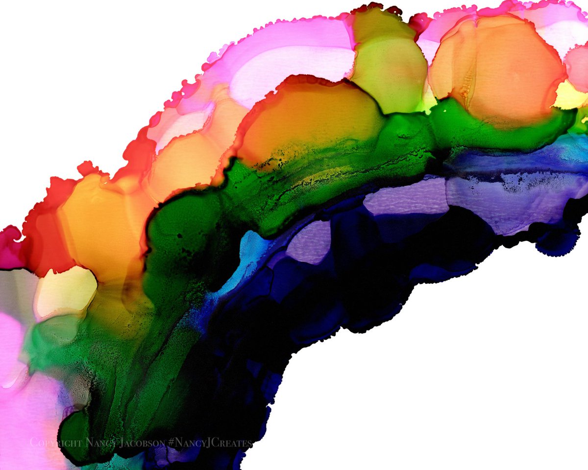 nancyjcreates's tweet photo. Here's an impressionistic / abstract #rainbow for the #art lover who enjoys something unique. Variety is the spice of life: it's time we embrace our differences. https://t.co/A9qOMaGoM1 #PrideMonth #LGBT #LGBTQpride #paintingoftheday #alcoholink #emergingartist #NancyJCreates https://t.co/1NGiGI14St