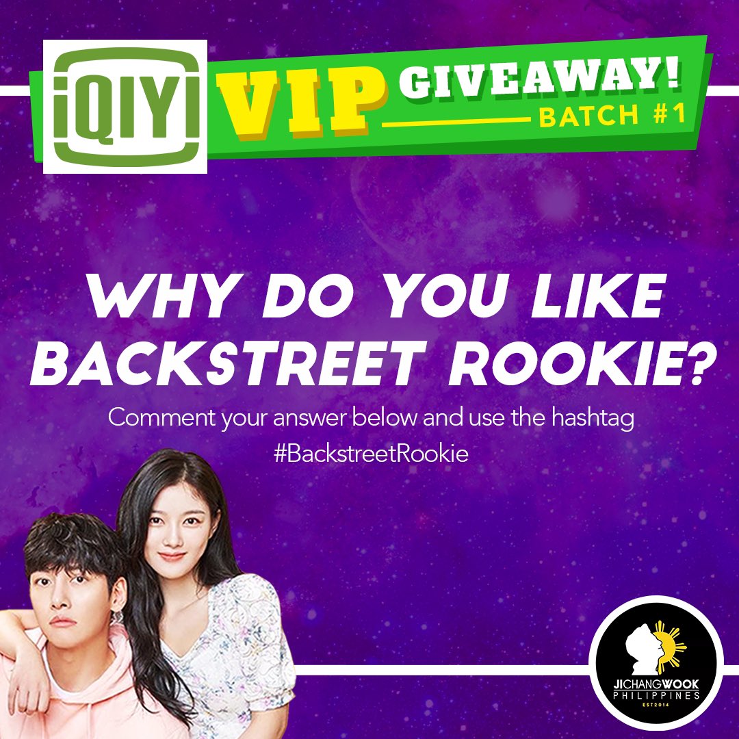 JCWPhilippines's tweet photo. [GIVEAWAY!!!] [PH ONLY] Do you want to watch #BackstreetRookie REAL TIME?! IN HD?! FOR FREE?! 😱😱😱 Then, join us coz’ we’ll be giving away 10 IQIYI 1 MONTH FREE VIP SUBSCRIPTIONS in every episode of #BackstreetRookie weekly! How to Join and Win? Find out below~ https://t.co/QWnaBxmPDu
