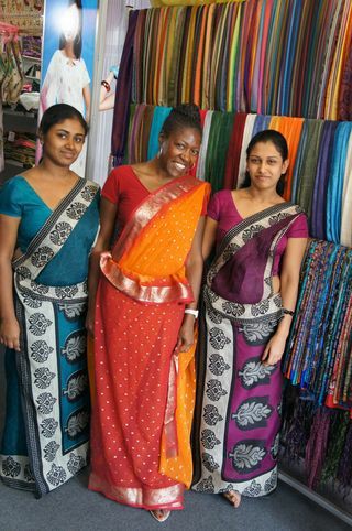 this is another style of sari which is worn in srilanka