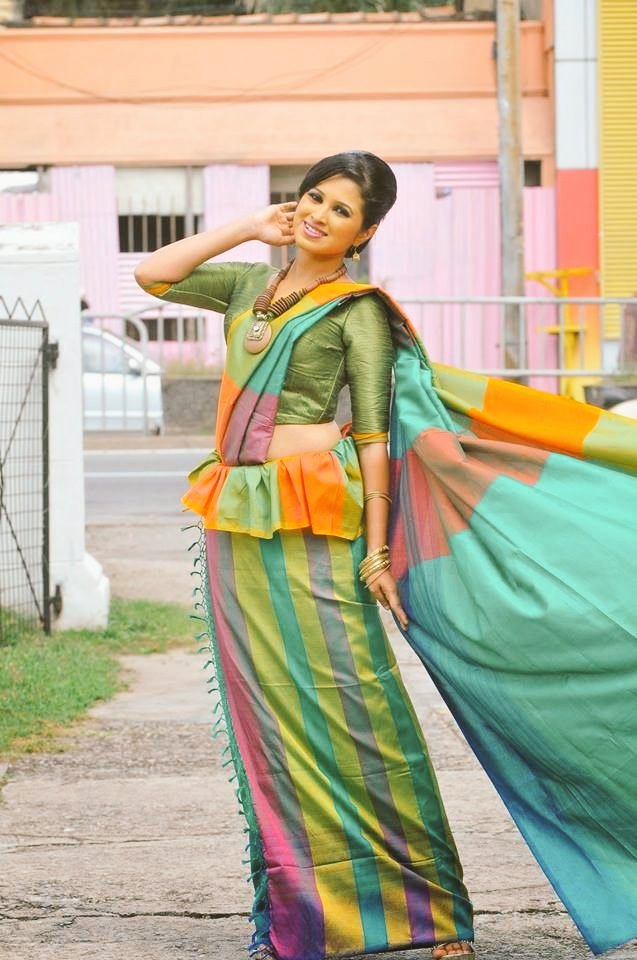 this is another style of sari which is worn in srilanka