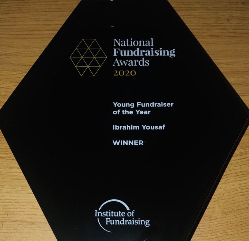 sugs75's tweet photo. Wow truly humbled &amp; honoured to receive this stunning trophy today. Thank you so much #IoFAwards for sending me this prestigious trophy. I never imagined that my local campaign helping local charities would win Young Fundraiser of the year award. Thank you so much. #OldhamHour https://t.co/bc5zRYQjFX