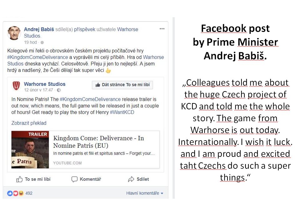 2  #MAMG20 In the Czeh rep. the controversy was hardly mentioned. KCD received unprecedented coverage. Mainstream media reporting about a digital game for the first time focused mainly on revenues and presentation of Czech rep. in the world. There was sense of national pride.