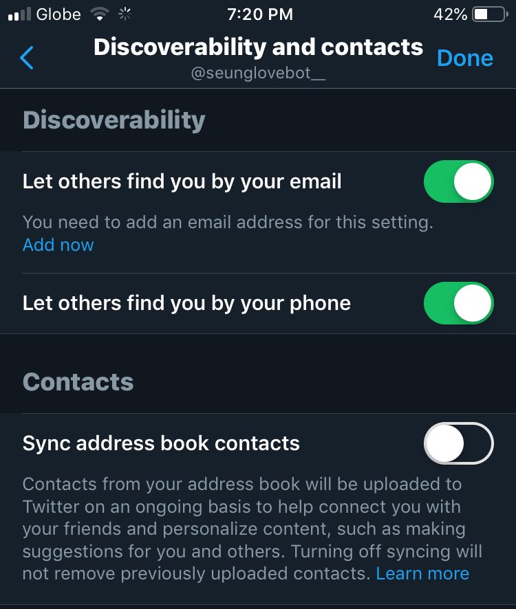 ANOTHER IMPORTANT ONE:• go to settings and go to discoverability and remove the both of them.