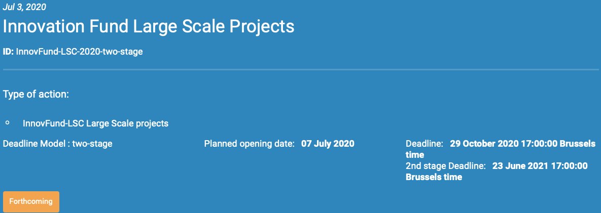 Deadline EoI #InnovationFund is set at October 29th 2020. The race is on! € 1 billion euros for large scale demo low carbon technologie <a href="/EUClimateAction/">EU Climate Action</a> <a href="/SBEemsdelta/">SBE</a> <a href="/GroningerHavens/">Groningen Seaports</a> <a href="/EmpowerMi_/">EmpowerMi B.V.</a>
