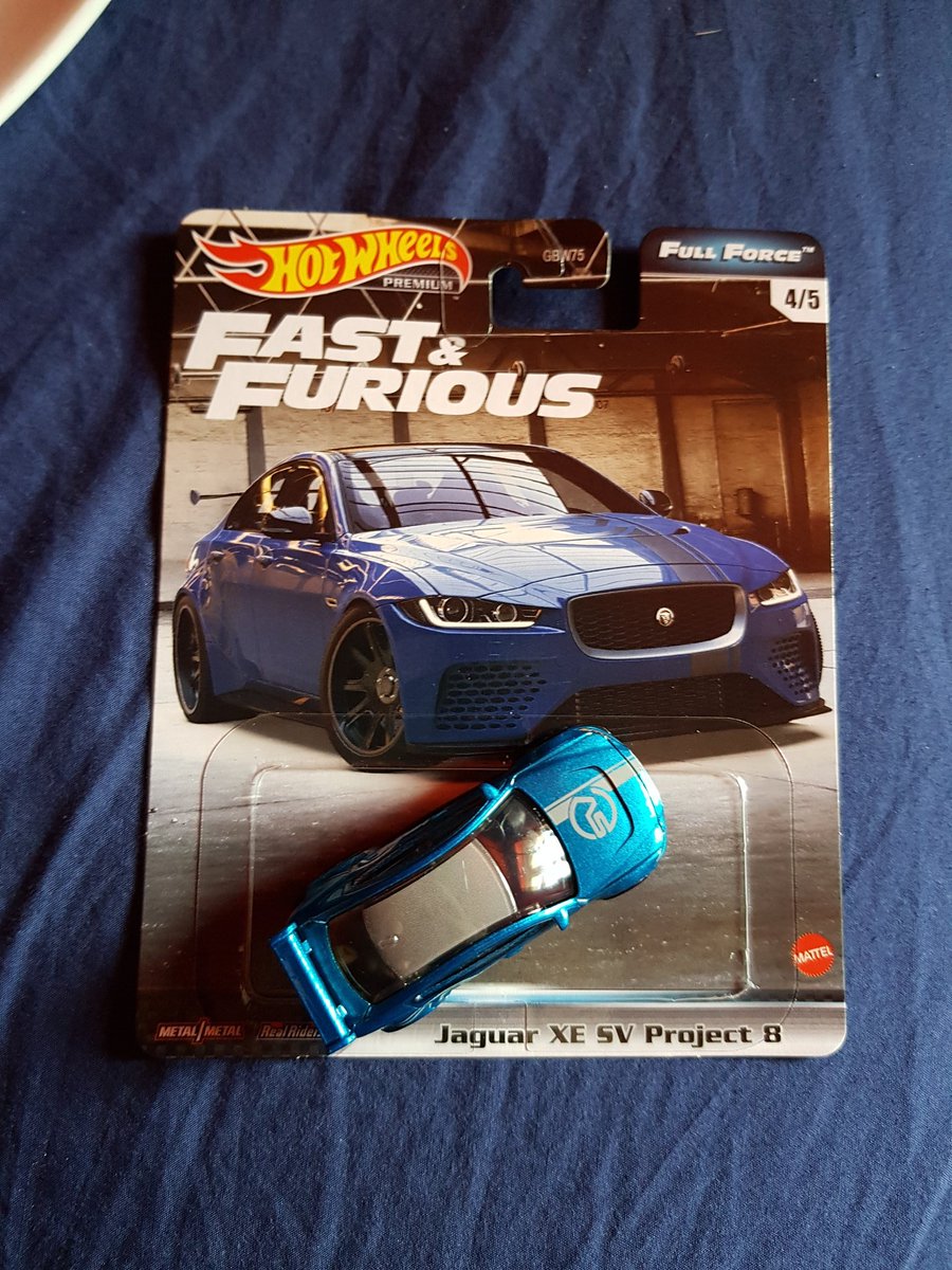 SneakyJamerson's tweet photo. Jaguar XE SV Project 8 Fast &amp; Furious

Perfectly specced and in full premium. What more could you ask for?
I do love this car, especially after seeing it in real life!

@Hot_Wheels #HotWheels #FastAndFurious #FullForce #Jaguar #XESVProject8 #diecast #2020 https://t.co/CzkoUbLDn1